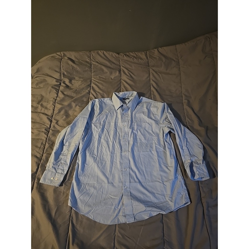 Cotton blend dress shirt, George brand, light blue button-up